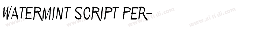 Watermint Script PER字体转换